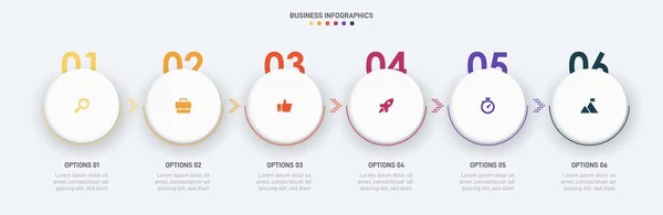 Timeline Infographic Infochart Modern Presentation Template Spets Business Process Website — Vector de stock