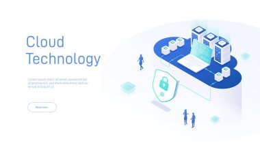 Cloud computing technology users network. Internet data services. Cloud data storage. Online computing technology. Digital service or app with data transfering. Web cloud technology business