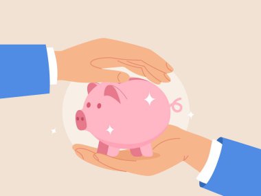 Mali risk güvencesi. Vergi ya da zenginlik yönetimi kavramı, parayı enflasyondan ya da ekonomik krizden korumak, sigorta, güçlü iş adamı el koruması, kumbarayı tasarruf eden para kutusunu korumak.