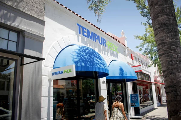 Pasadena California Verenigde Staten 2022 Zicht Een Winkelbord Voor Tempur — Stockfoto
