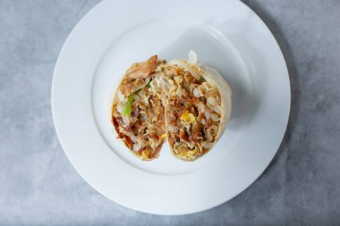 Kahvaltılık burrito manzarası..