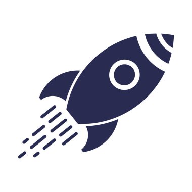 Beyaz arkaplanda uzay gemisi vektör simgesi