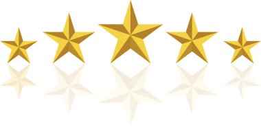 Beş yıldız derecelendirme vektörü