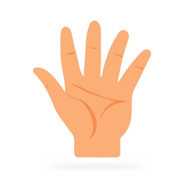 İnsan eli ile izole edilmiş bir el simgesi.