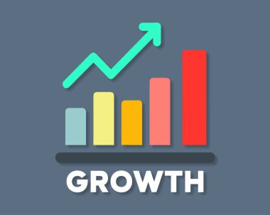 Grafik büyüme gelişme geliştirme kar başarı kavramı