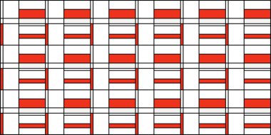 Geometrik sanat desen - Mondrian stil kareler ve dikdörtgenler vektör.