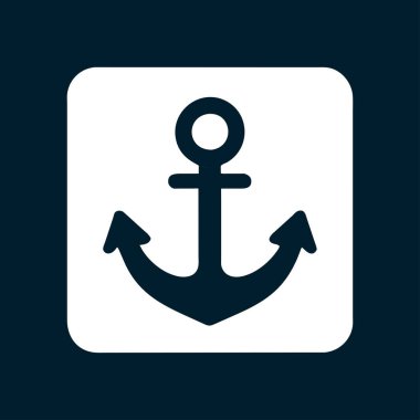 Vektör çapası düz biçim tasarım simgesi işaret gösterimi