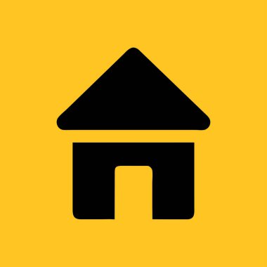 Vektör evi simgesi ev sembolü illüstrasyonu