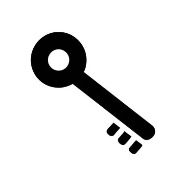 Beyaz arkaplanda izole edilmiş vektör anahtar vektör çizimi