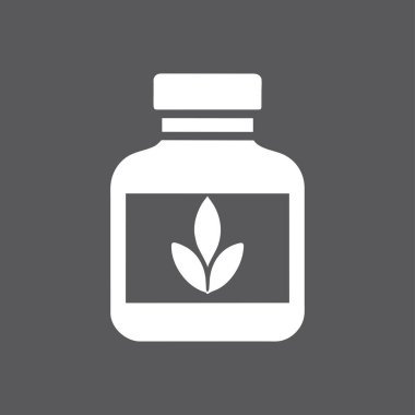 Vektör tıbbı şişe ikonu vektör şablonunda iyileşiyor