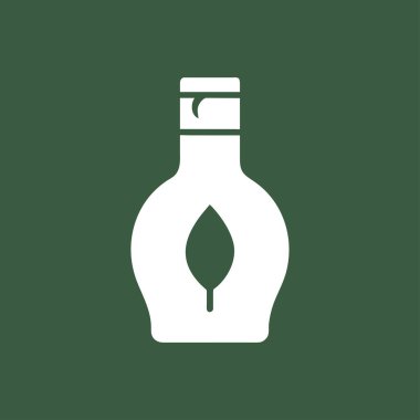 Vektör yağ şişesi simgesi web tasarımı için yağ şişesi vektör simgesinin basit bir gösterimi.