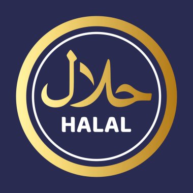 Halal logo vektörü. eps