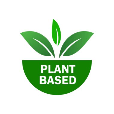  Plant based business logo vector food packaging sticker