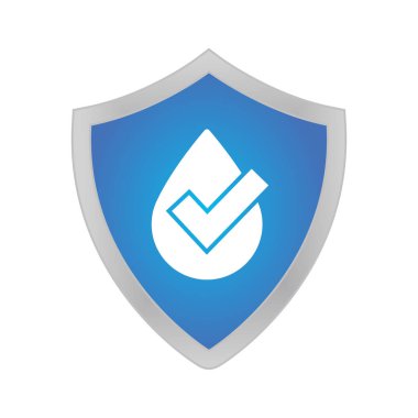 Vektör güvenli su logosu şablonu tasarımı su bakımı logo vektör tasarımı