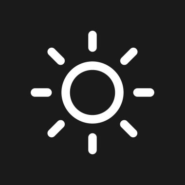 Siyah arkaplanda güneş simgesi