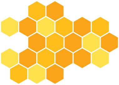 Bal peteği beyaz bir arkaplanda izole edilmiş. Bal petekleri. resimleme