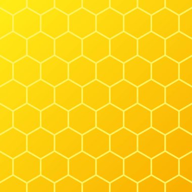 Bal peteği kusursuz vektör deseni. Sarı bal peteği arka planı. Bal peteği dokusu