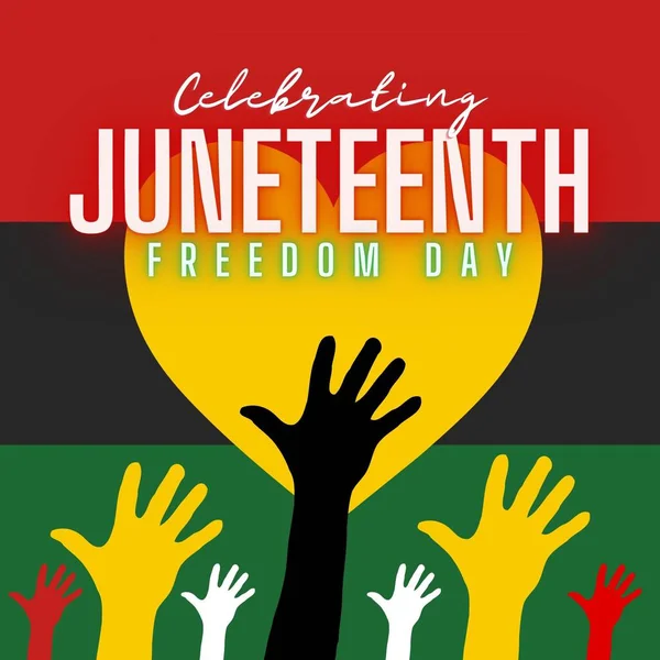 Juni Dem Afroamerikanischen Unabhängigkeitstag Tag Der Freiheit Und Emanzipation Juni — Stockfoto