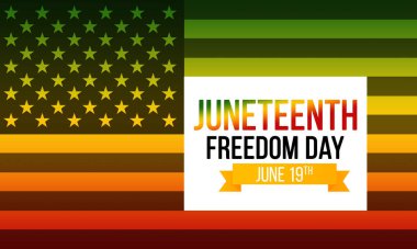 Haziran Özgürlük Günü 'nde. 19 Haziran 'da Afro-Amerikan Bağımsızlık Günü Kutlaması.