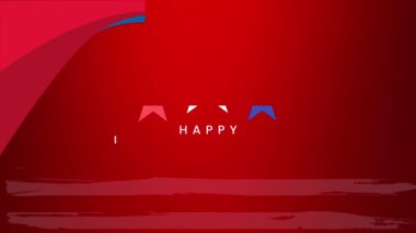 4 Temmuz kutlu olsun - ABD Bağımsızlık Günü 4 Temmuz metin animasyonu 4k video, Bayram animasyonu