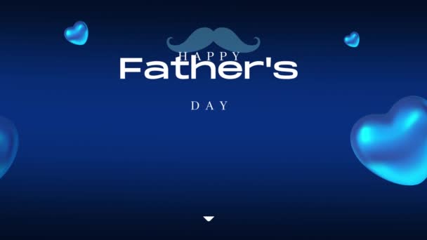 Щасливий День Батька Текстова Анімація Кадри День Батька Типографія Фон — стокове відео