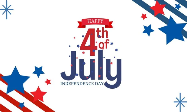Temmuz Kutlu Olsun Birleşik Devletler Bağımsızlık Günü Tasarımı Kırmızı Mavi — Stok fotoğraf