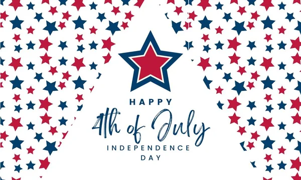 Frohe Juli United States Independence Day Design Rot Blau Patriotischen — Stockfoto