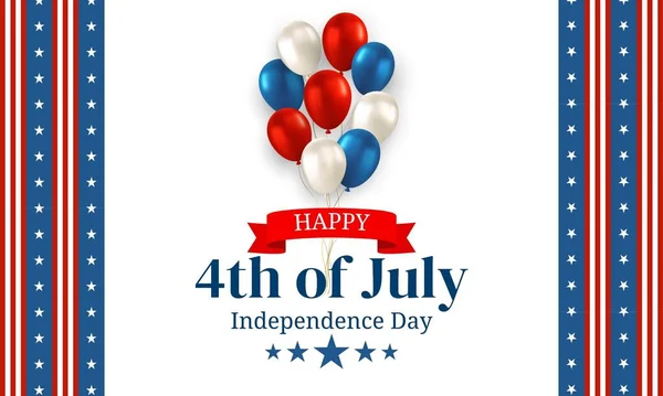 Happy 4Th July United States Independence Day Design Rood Blauwe — Stockfoto