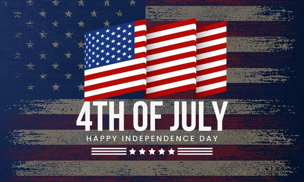 Temmuz Kutlu Olsun Birleşik Devletler Bağımsızlık Günü Tasarımı Kırmızı Mavi — Stok fotoğraf