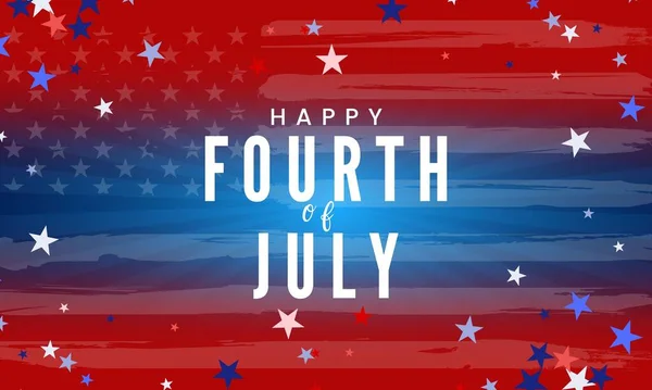 Happy 4Th July United States Independence Day Design Rood Blauwe — Stockfoto