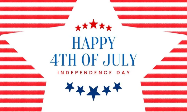 Juli Happy Independence Day Feiertag Banner Vorlage Mit Feuerwerk Und — Stockfoto