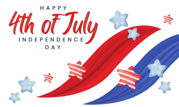Juli Glad Självständighetsdag Semester Banner Mall Med Fyrverkerier Och Usa — Stockfoto