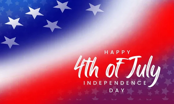 Lipca Happy Independence Day Szablon Baner Świąteczny Fajerwerkami Flagą Usa — Zdjęcie stockowe