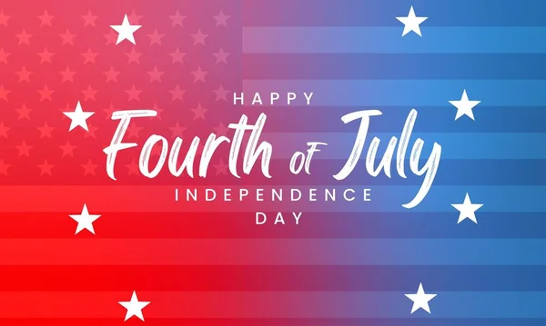4Th July Happy Independence Day Holiday Banner Template Fireworks Usa — Stock Photo, Image