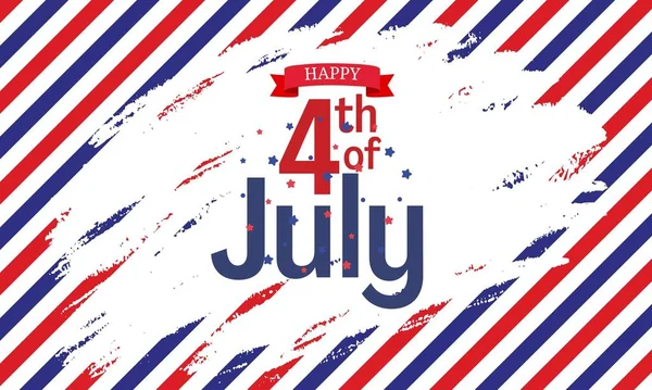 Július Boldog Függetlenség Napja Ünnepi Banner Sablon Tűzijátékkal Usa Zászlóval — Stock Fotó