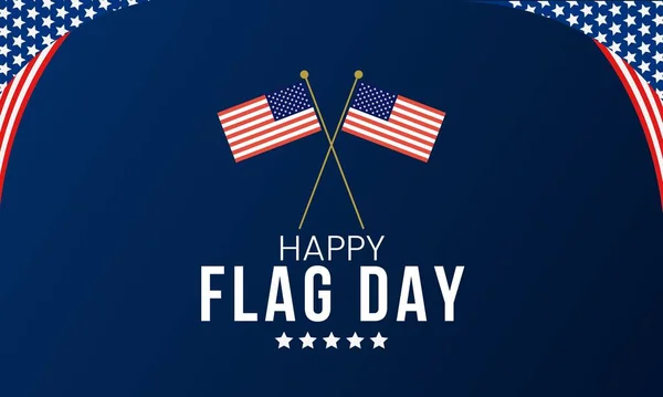 Happy Flag Day USA banner design with the flag of the United States