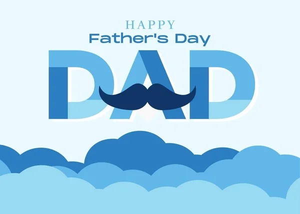 Szczęśliwego Dnia Ojca Typografia Baner Dzień Ojca Tło Wąsami Łuk — Zdjęcie stockowe