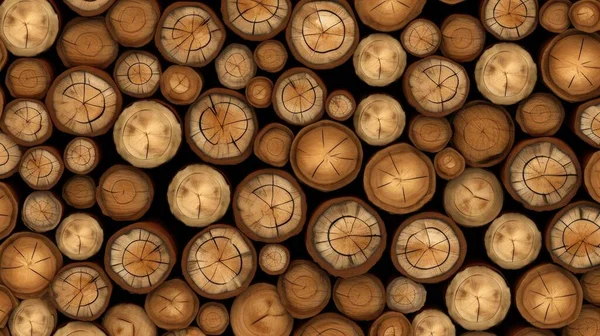 丸型木材ログ — ストック写真