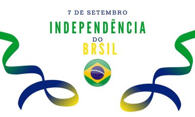 7 de setembro, dia do independent brasil, (çeviri: 7 Eylül, Brezilya Bağımsızlık Günü), Brasil Bağımsızlık Günü poster tasarımı