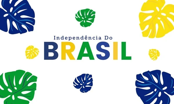 Десятиріччя Діа Бразилія Переклад Вересня День Незалежності Бразилії Дизайн Плакату — стокове фото