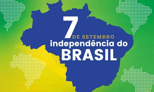 Setembro Dia Independencia Brasil Traduction Septembre Fête Indépendance Brésil Affiche — Photo