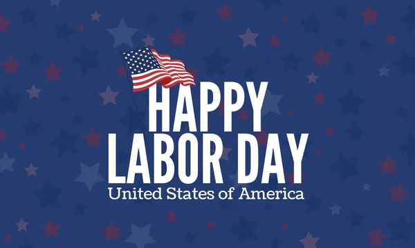 Buon Labor Day Modello Poster Festa Del Lavoro Negli Stati — Foto Stock
