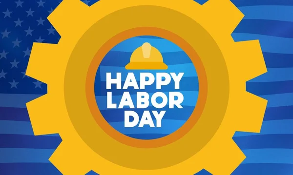 Modelo Cartaz Feliz Dia Trabalhador Usa Dia Trabalhador Celebração Com — Fotografia de Stock
