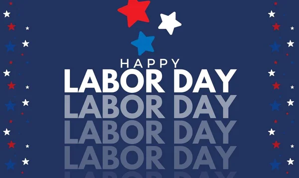 Happy Labor Day Poster Template Usa Célébration Fête Travail Avec — Photo