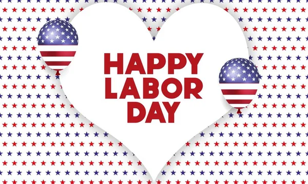 Happy Labor Day Poster Template Usa Célébration Fête Travail Avec — Photo
