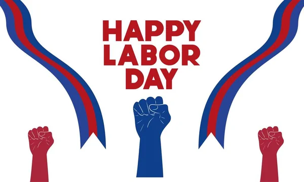 Modelo Cartaz Feliz Dia Trabalhador Usa Dia Trabalhador Celebração Com — Fotografia de Stock