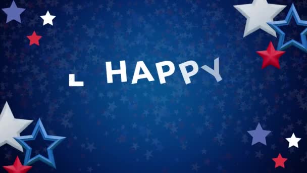 Happy Labor Day Videó Amerikai Labor Day Szöveges Animáció Videó — Stock videók