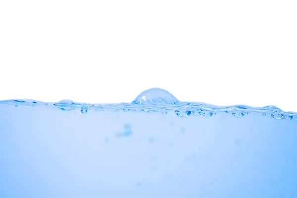 Ola Agua Con Burbujas Sobre Fondo Blanco — Foto de Stock