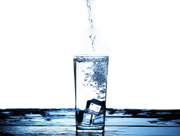 Image Pouring Drinking Water Glass Makes One Feel Refreshed Blurred — 图库照片
