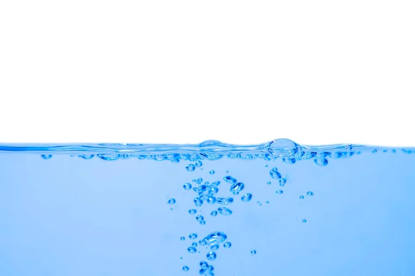 Wasserwelle Mit Blasen Isoliert Auf Weißem Hintergrund — Stockfoto